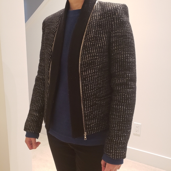 NWT Sandro Wool Blazer Coat Jacket Sz 38 - Picture 14 of 14